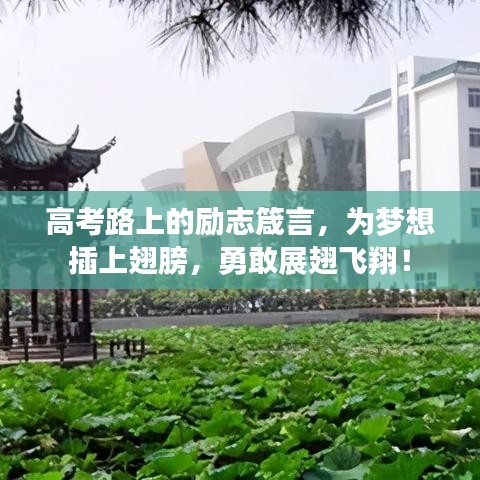 高考路上的励志箴言，为梦想插上翅膀，勇敢展翅飞翔！