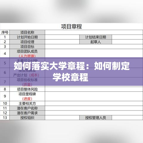 如何落实大学章程：如何制定学校章程 