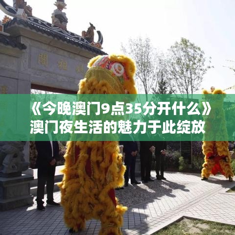 《今晚澳门9点35分开什么》澳门夜生活的魅力于此绽放