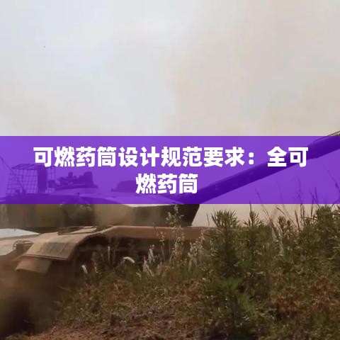 可燃药筒设计规范要求：全可燃药筒 