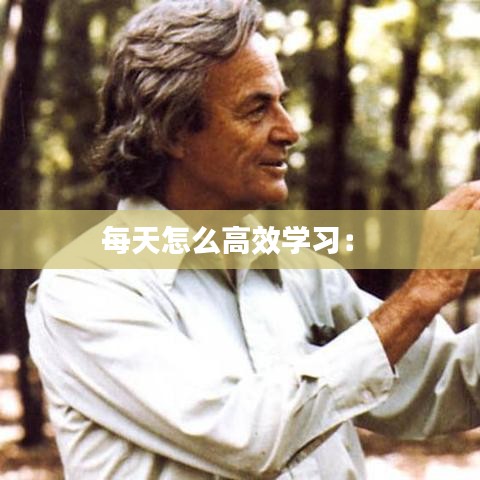 每天怎么高效学习： 