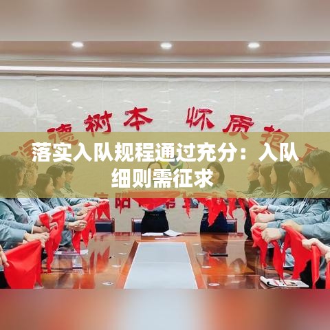 落实入队规程通过充分：入队细则需征求 