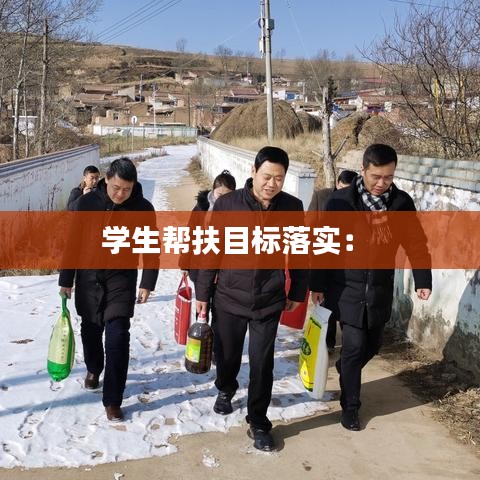 学生帮扶目标落实： 