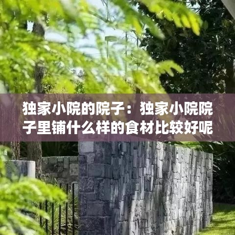 独家小院的院子：独家小院院子里铺什么样的食材比较好呢石头的石 