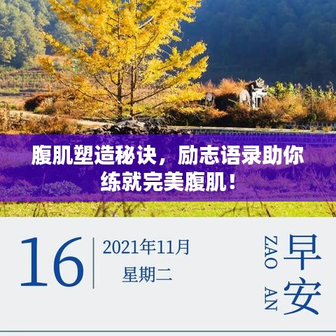 腹肌塑造秘诀，励志语录助你练就完美腹肌！