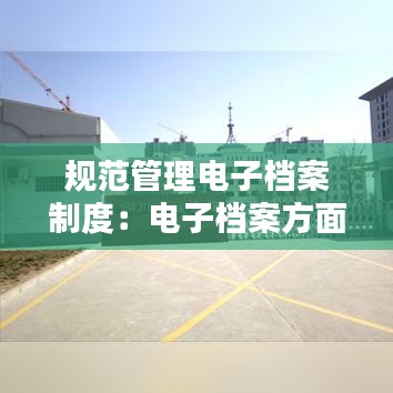 规范管理电子档案制度：电子档案方面的法规由谁负责 