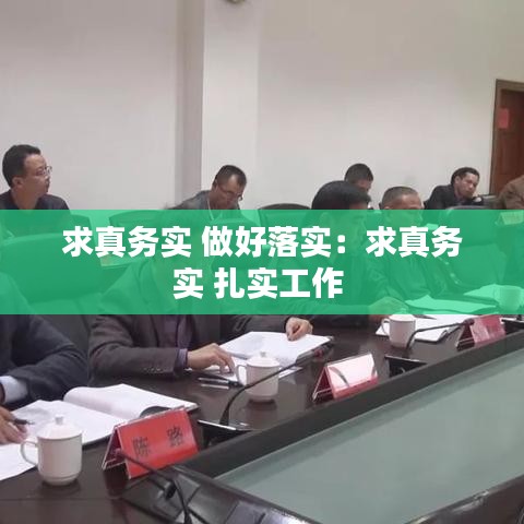 求真务实 做好落实：求真务实 扎实工作 