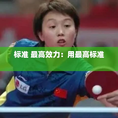 标准 最高效力：用最高标准 