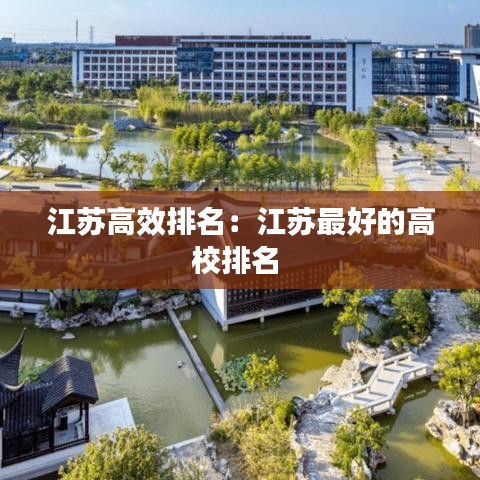 江苏高效排名：江苏最好的高校排名 