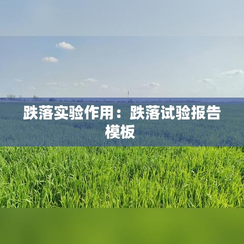 跌落实验作用：跌落试验报告模板 
