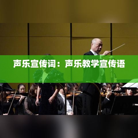 声乐宣传词：声乐教学宣传语 