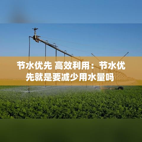 节水优先 高效利用：节水优先就是要减少用水量吗 