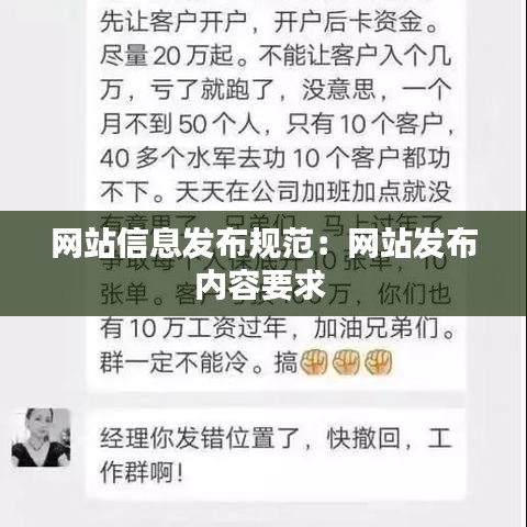网站信息发布规范：网站发布内容要求 