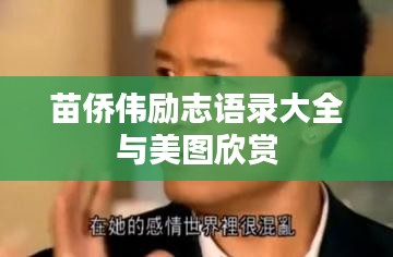 苗侨伟励志语录大全与美图欣赏