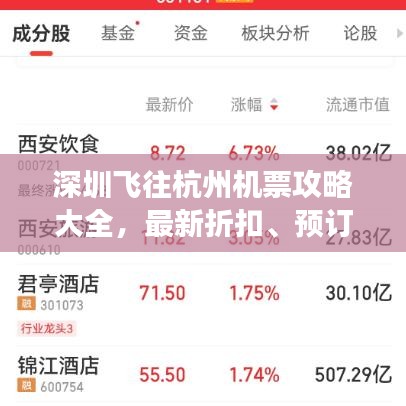 深圳飞往杭州机票攻略大全，最新折扣、预订时间及航班选择