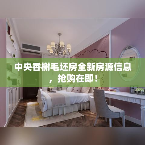 中央香榭毛坯房全新房源信息，抢购在即！