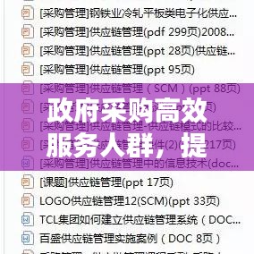 政府采购高效服务人群，提升公共采购效率的核心力量