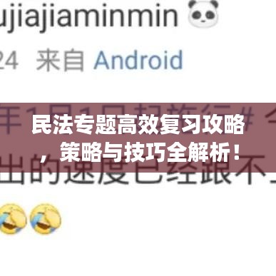 民法专题高效复习攻略，策略与技巧全解析！