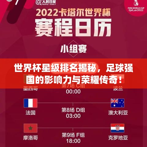 世界杯星级排名揭秘，足球强国的影响力与荣耀传奇！