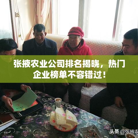 张掖农业公司排名揭晓，热门企业榜单不容错过！