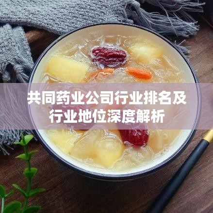 共同药业公司行业排名及行业地位深度解析