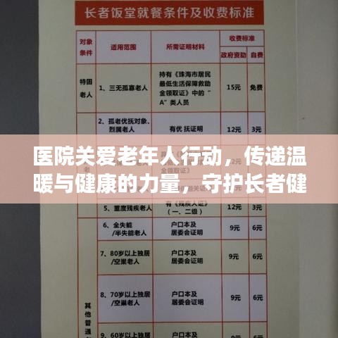 医院关爱老年人行动，传递温暖与健康的力量，守护长者健康每一天