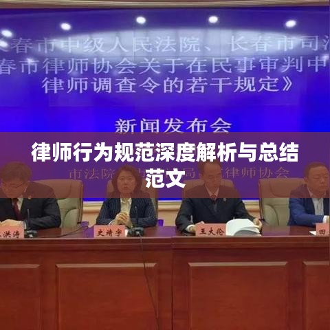 律师行为规范深度解析与总结范文