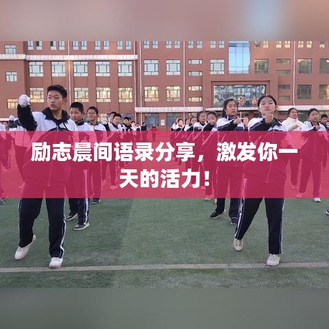 励志晨间语录分享，激发你一天的活力！